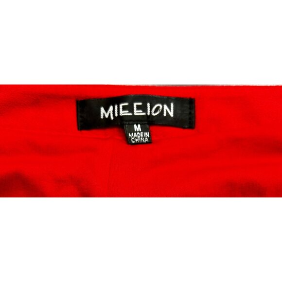 Mieeion Wide-Leg Palazzo Pants Red Bold Statement Flow Pants Lined Sz Medium - Picture 3 of 6